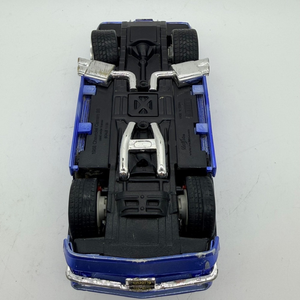 Vintage 1968 Maisto Chevrolet Camaro SS PRO RODZ Blue Convertible Die Cast Car - Picture 8 of 15